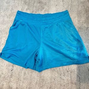 BCG Academy Women’s Blue Mesh Athletic Shorts Size Medium